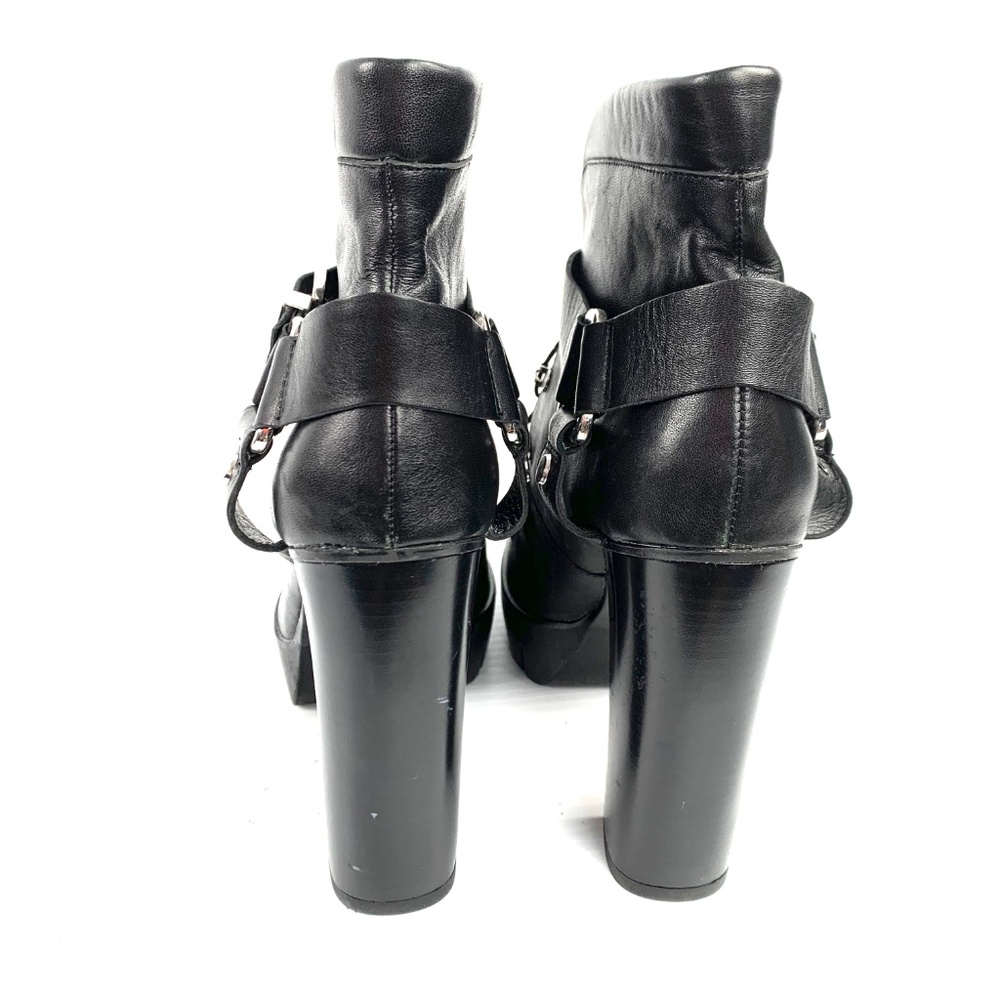 ZARA Leather Platform Ankle Boots - Picture 3 of 8